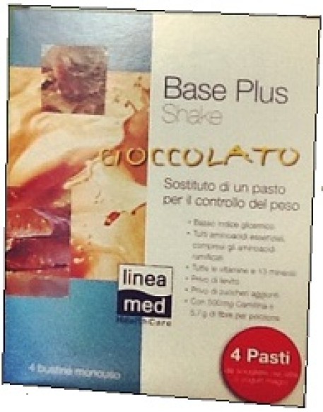 BASE PLUS SHAKE CIOCCOLATO 22 G 4 PEZZI