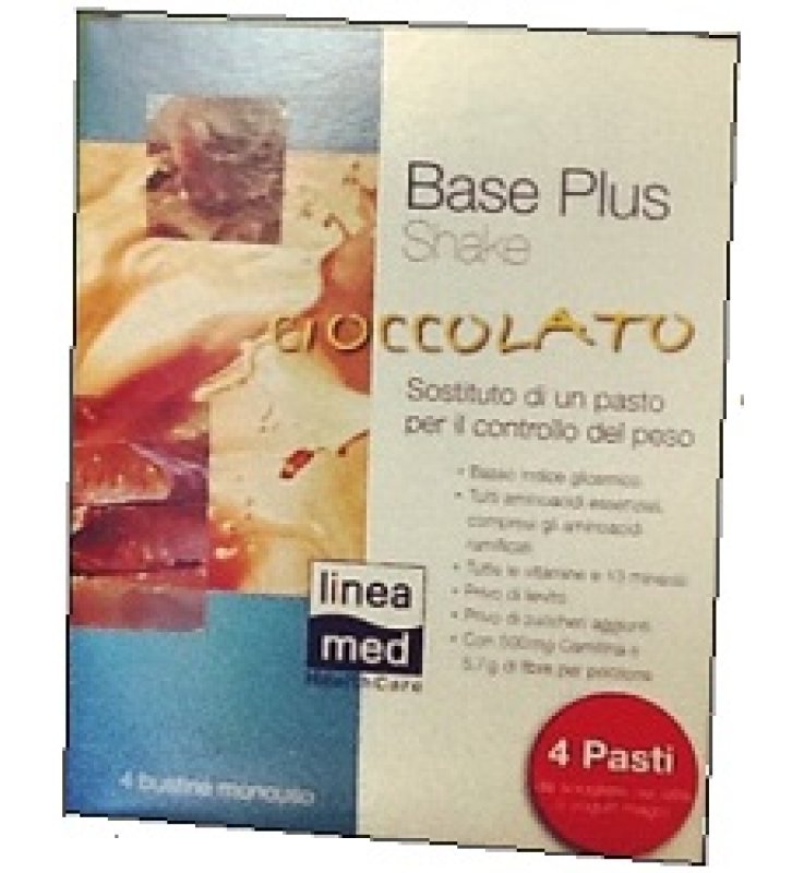 BASE PLUS SHAKE CIOCCOLATO 22 G 4 PEZZI