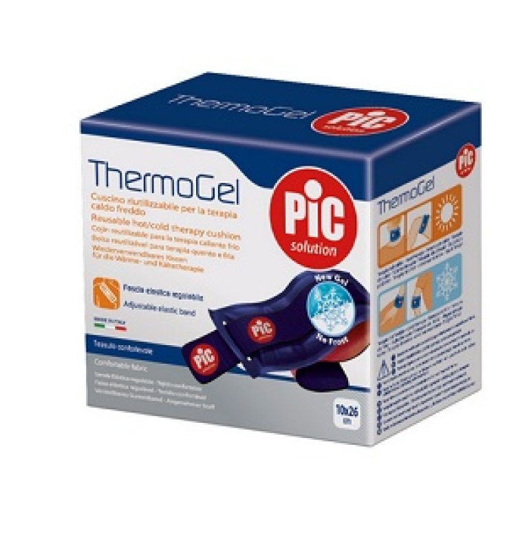 THERMOGEL CUSCINO TERAPIA CALDO FREDDO 10X26 CM CON FASCIA ELASTICA THERMOGEL CUSCINO TERAPIA CALDO FREDDO 10X26 CM CON FASCIA ELASTICA