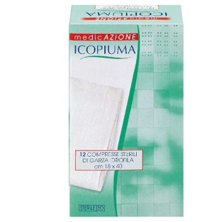GARZA COMPRESSA IDROFILA ICOPIUMA 18X40CM 12 PEZZI GARZA COMPRESSA IDROFILA ICOPIUMA 18X40CM 12 PEZZI