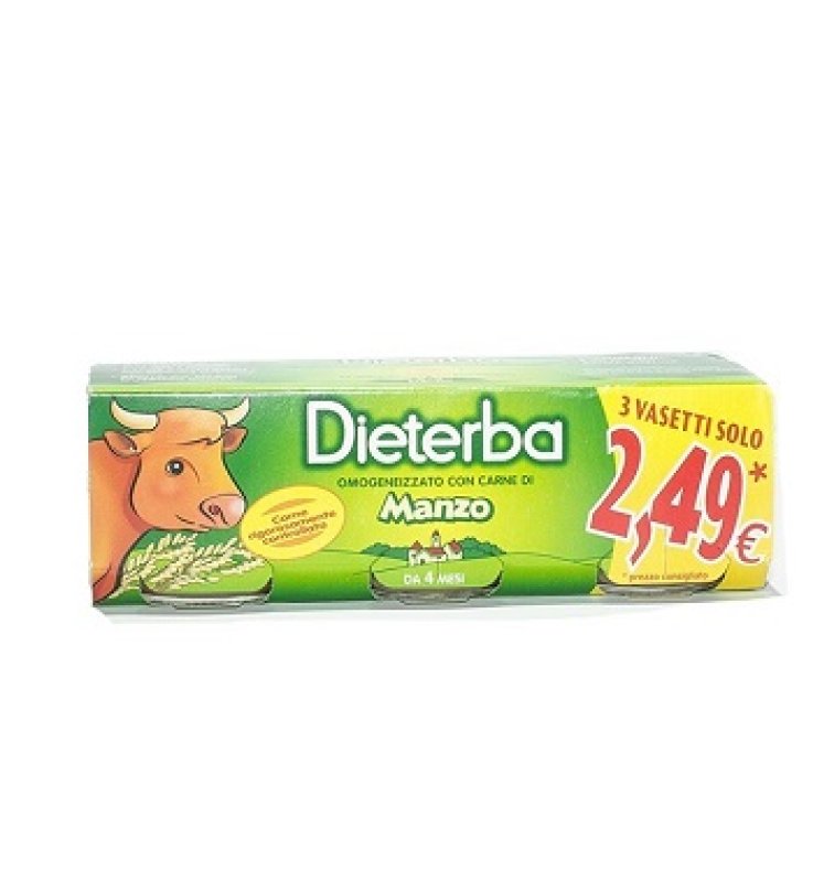 DIETERBA OMOGENEIZZATO MANZO 3 PEZZI 80 G