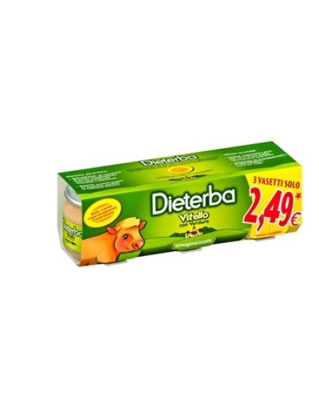 DIETERBA OMOGENEIZZATO VITELLO 3 PEZZI 80 G