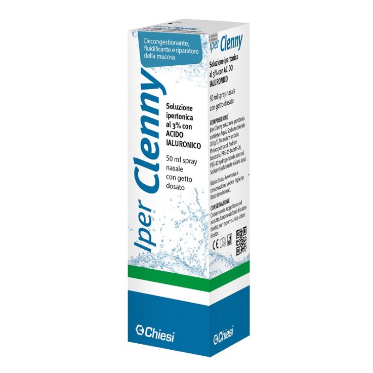 IPER CLENNY SPRAY NASALE GETTO DOSATO SOLUZIONE IPERTONICA 3% SODIO CLORURO 30 G/L CON ACIDO IALURONICO 50 ML IPER CLENNY SPRAY NASALE GETTO DOSATO SOLUZIONE IPERTONICA 3% SODIO CLORURO 30 G/L CON ACIDO IALURONICO 50 ML