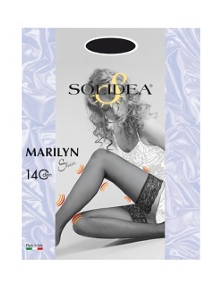 MARILYN 140 SHEER CALZA AUTOREGGENTE BLU SCURO 4