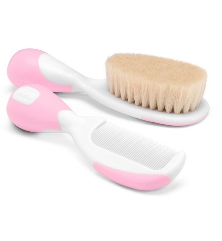 CHICCO SPAZZOLA + PETTINE ROSA