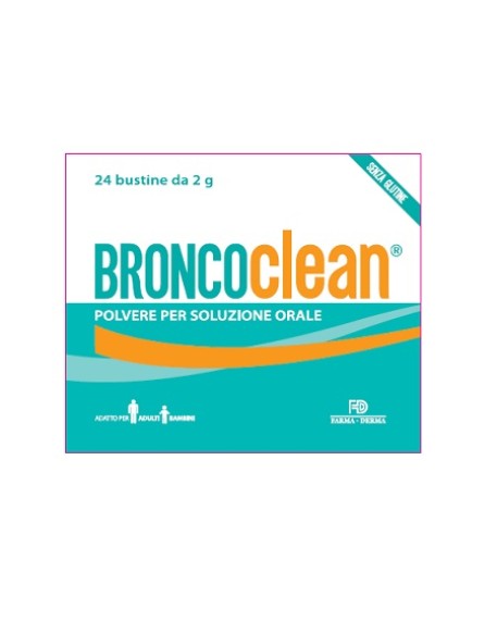 BRONCOCLEAN POLVERE PER SOLUZIONE ORALE 24 BUSTINE DA 2 G L'UNA GUSTO MELA