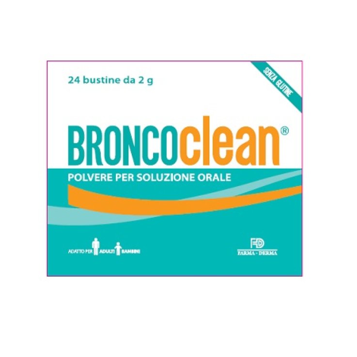 BRONCOCLEAN POLVERE PER SOLUZIONE ORALE 24 BUSTINE DA 2 G L'UNA GUSTO MELA BRONCOCLEAN POLVERE PER SOLUZIONE ORALE 24 BUSTINE DA 2 G L'UNA GUSTO MELA