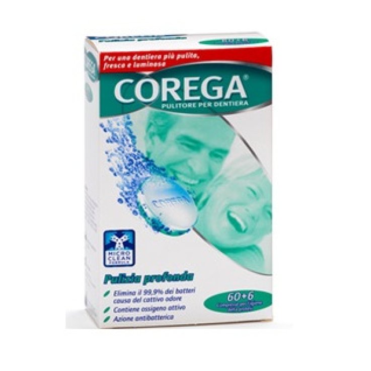 COREGA PULIZIA PROFONDA DETERGENTE PER PROTESI DENTARIA 60+6COMPRESSE COREGA PULIZIA PROFONDA DETERGENTE PER PROTESI DENTARIA 60+6COMPRESSE