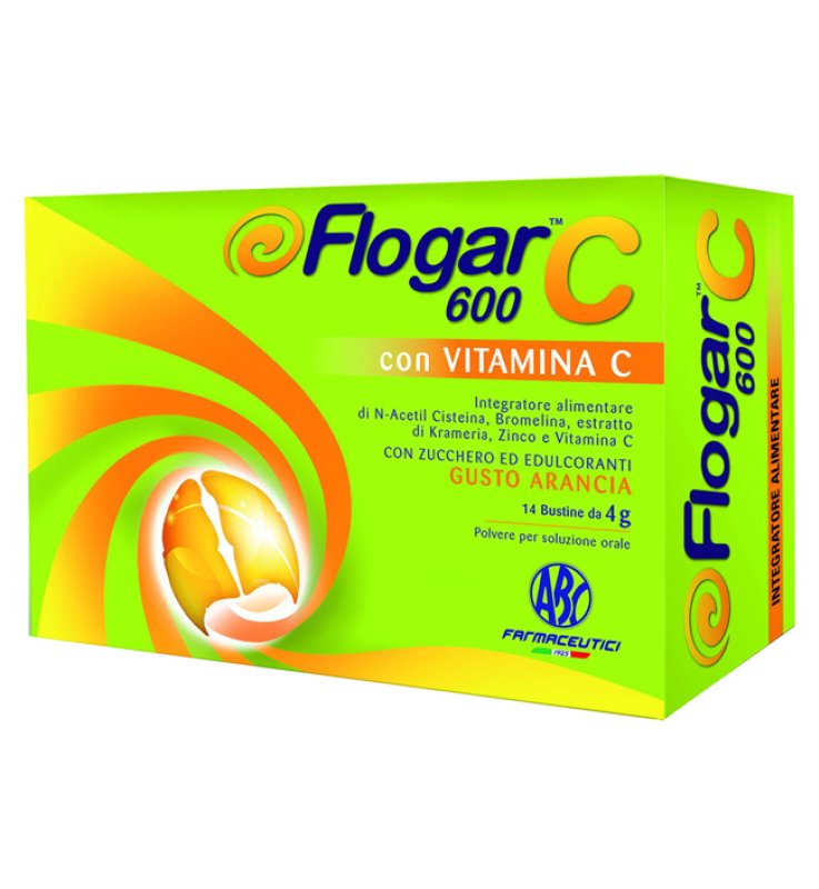 FLOGAR  C 600 CON VITAMINA C 14 BUSTINE GUSTO ARANCIA