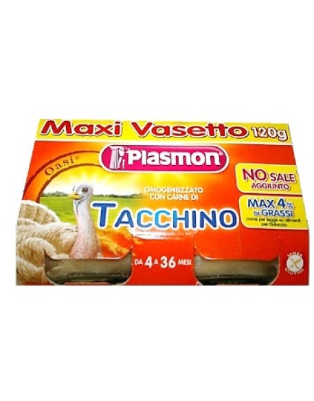 PLASMON OMOGENEIZZATO TACCHINO 120 G X 2 PEZZI