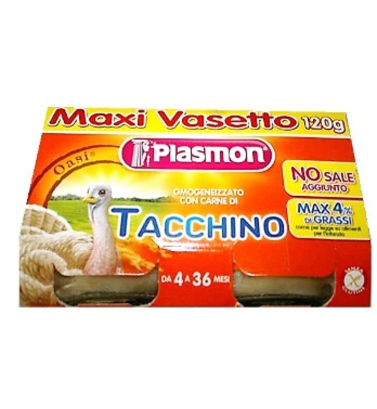 PLASMON OMOGENEIZZATO TACCHINO 120 G X 2 PEZZI PLASMON OMOGENEIZZATO TACCHINO 120 G X 2 PEZZI