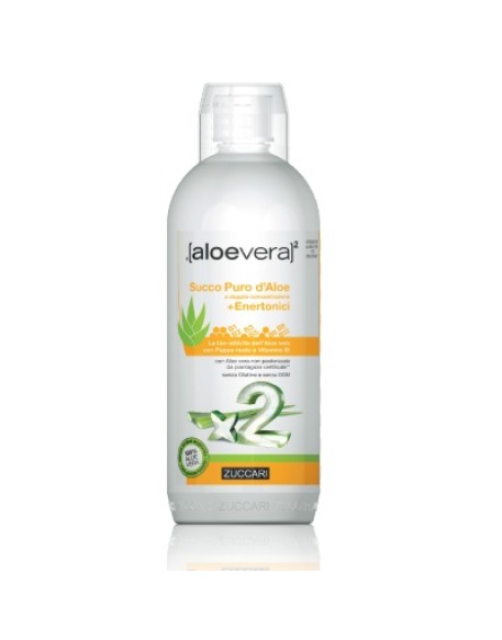 ALOEVERA2 SUCCO PURO D'ALOE DOPPIA CONCENTRAZIONE + ENERTONICI 1 LITRO