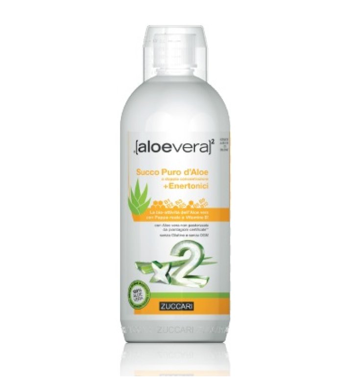 ALOEVERA2 SUCCO PURO D'ALOE DOPPIA CONCENTRAZIONE + ENERTONICI 1 LITRO