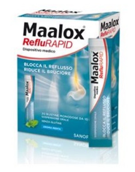 SOSPENSIONE ORALE MAALOX REFLURAPID 20 BUSTINE MONODOSE DA 10 ML