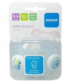 MAM ORIGINAL SUCCHIETTO 2-6 MESI SILICONE CONFEZIONE SINGOLA