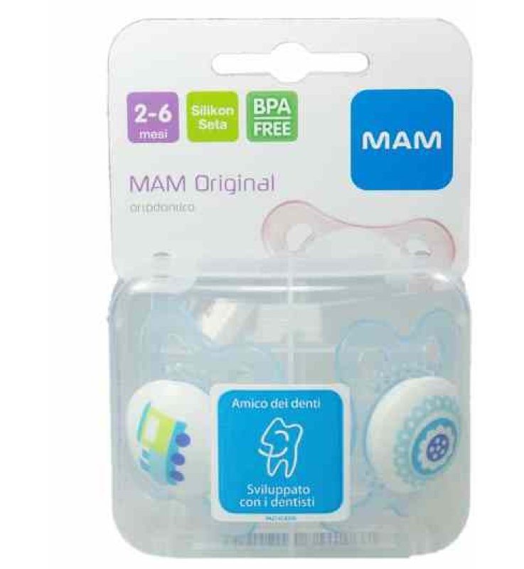 MAM ORIGINAL SUCCHIETTO 2-6 MESI SILICONE CONFEZIONE SINGOLA MAM ORIGINAL SUCCHIETTO 2-6 MESI SILICONE CONFEZIONE SINGOLA