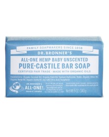 DR BRONNER'S BAR SOAP UNSCENTED 140 G