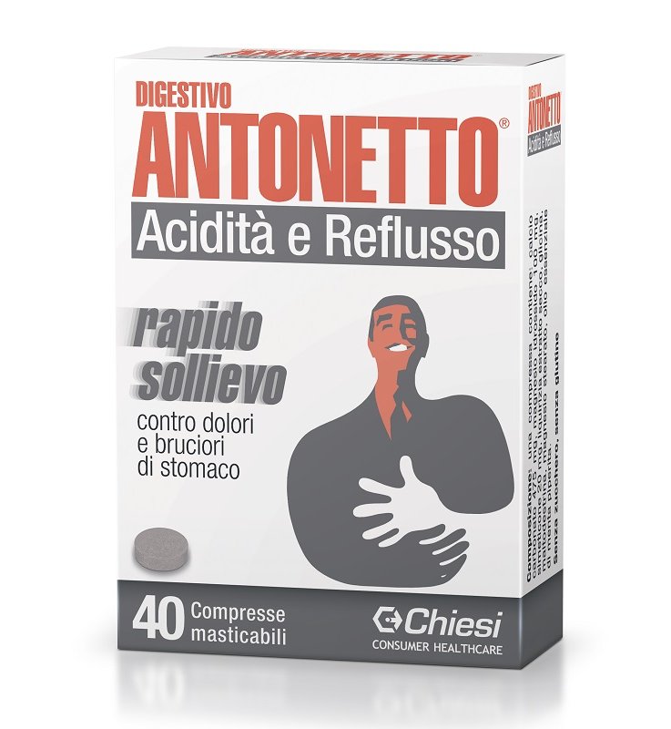 DIGESTIVO ANTONETTO ACIDITA' E REFLUSSO 40 COMPRESSE MASTICABILI