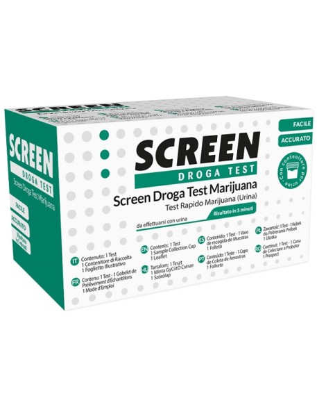 DROGA TEST CHE RILEVA UNA SOSTANZA MARIJUANA THC SCREEN DROGA TEST MARIJUANA