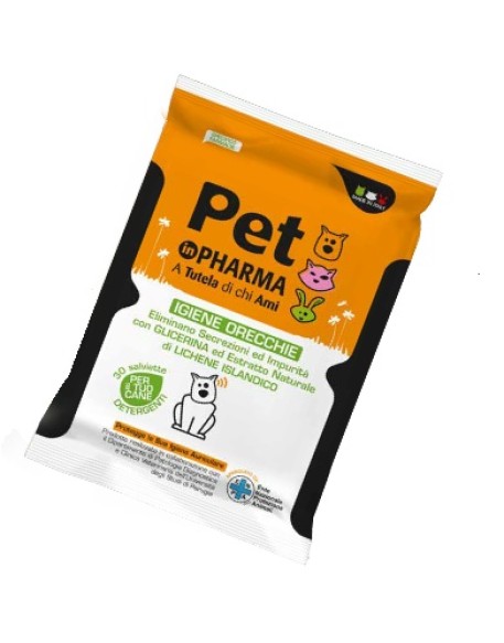 PET IN PHARMA SALVIETTINE ORECCHIE CANE 30 PEZZI