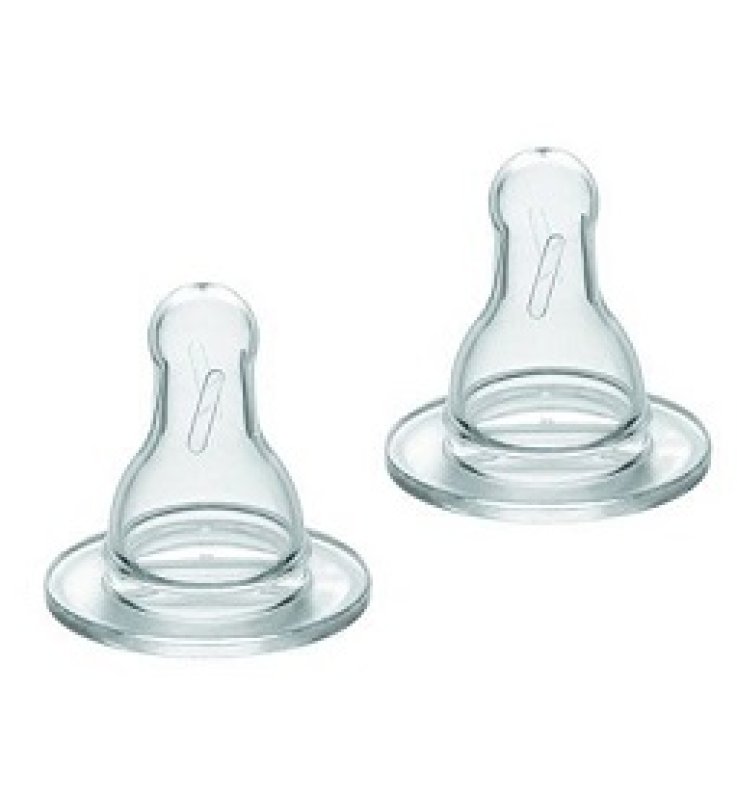 TETTARELLA SLOW FLUSSO LENTO IN SILICONE 2 PEZZI