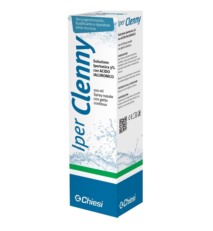 IPER CLENNY SPRAY NASALE EROGAZIONE CONTINUA SOLUZIONE IPERTONICA CON ACIDO IALURONICO 100 ML