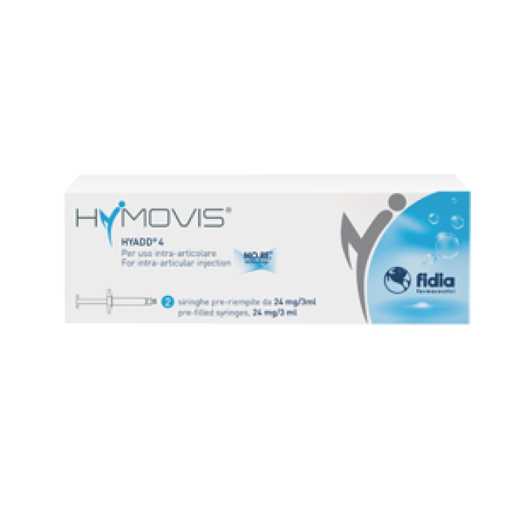 SIRINGA INTRA-ARTICOLARE HYMOVIS ACIDO IALURONICO 24 MG 3 ML2 PEZZI SIRINGA INTRA-ARTICOLARE HYMOVIS ACIDO IALURONICO 24 MG 3 ML2 PEZZI