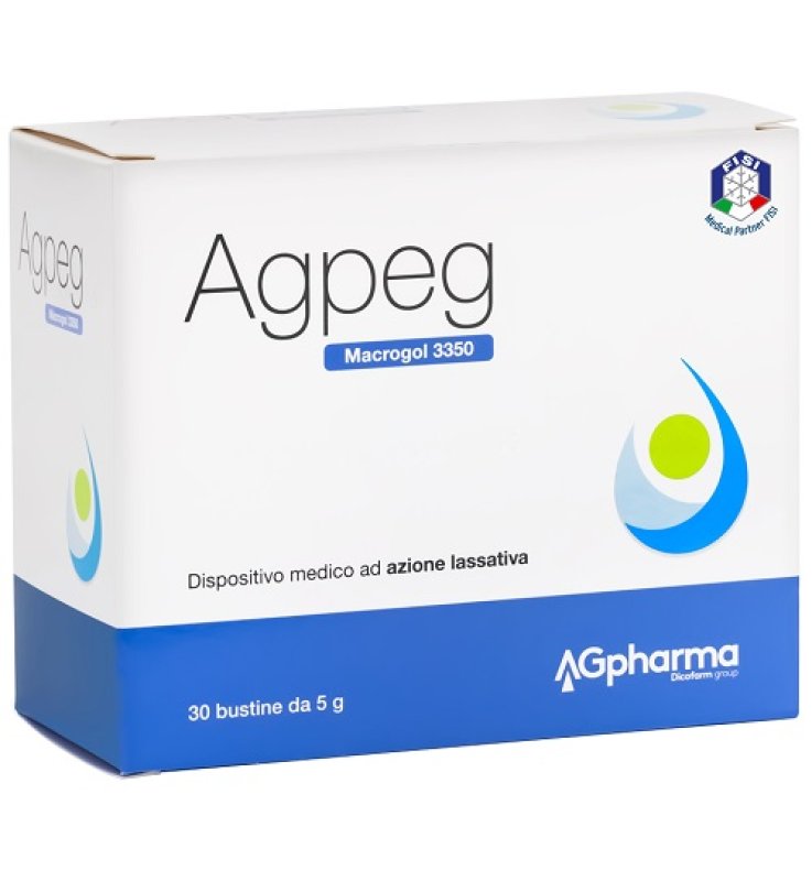 AGPEG MACROGOL 3350 30 BUSTE 5 G AGPEG MACROGOL 3350 30 BUSTE 5 G