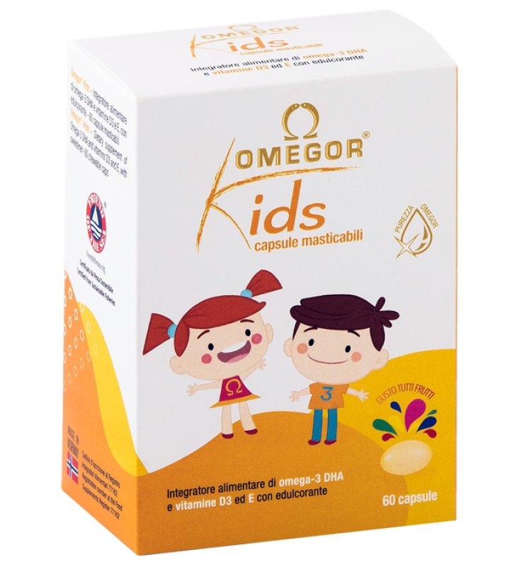 OMEGOR KIDS 60 CAPSULE MASTICABILI OMEGOR KIDS 60 CAPSULE MASTICABILI