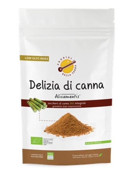 DELIZIA DI CANNA ALICAMENTIS BIO 300 G ZUCCHERO SACCHARUM OFFICINARUM L. PRODIGI DELLA TERRA