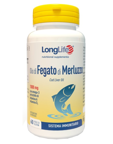 LONGLIFE OLIO FEGATO MERLUZZO 1000 MG 60 PERLE