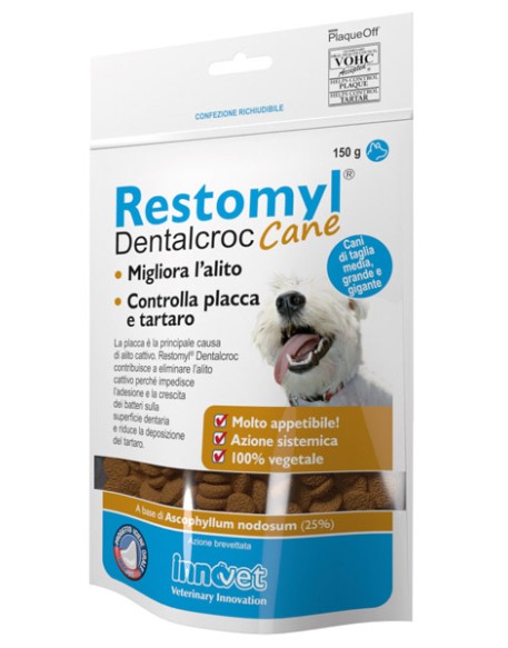 RESTOMYL DENTALCROC CANI TAGLIA MEDIA GRANDE E GIGANTE BUSTA150 G