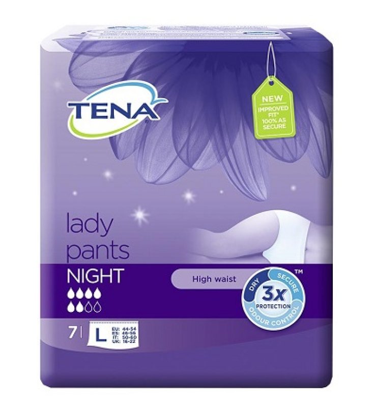 MUTANDINA ASSORBENTE TENA LADY PANTS NIGHT LARGE 7 PEZZI