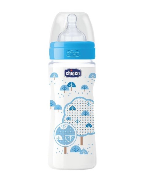 CHICCO BIBERON WELL BEING IN POLIPROPILENE BOY DA 330 ML FAST SILICONE ITA