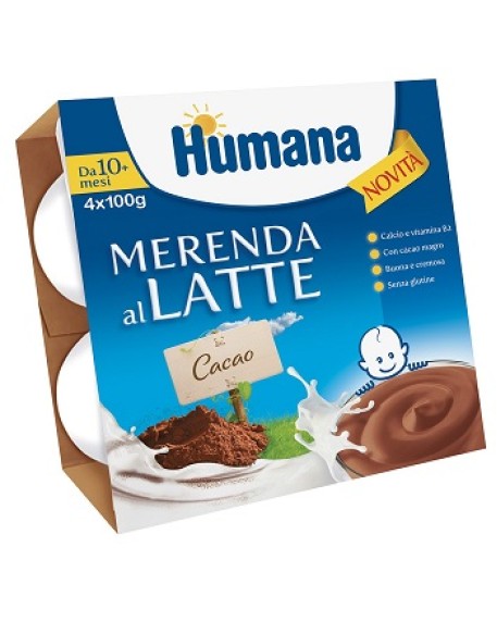 HUMANA MERENDA LATTE CIOC 4X100G