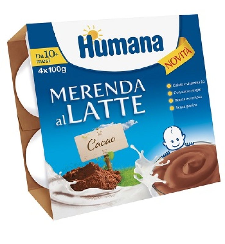 HUMANA MERENDA LATTE CIOC 4X100G