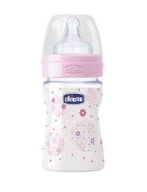 CHICCO BIBERON WELL BEING IN POLIPROPILENE GIRL DA 150 ML NORMAL SILICONE ITA