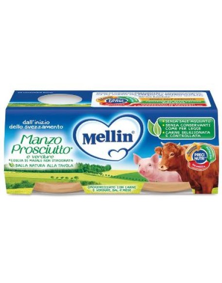 OMO MELLIN Manzo/Prosc.2x120g