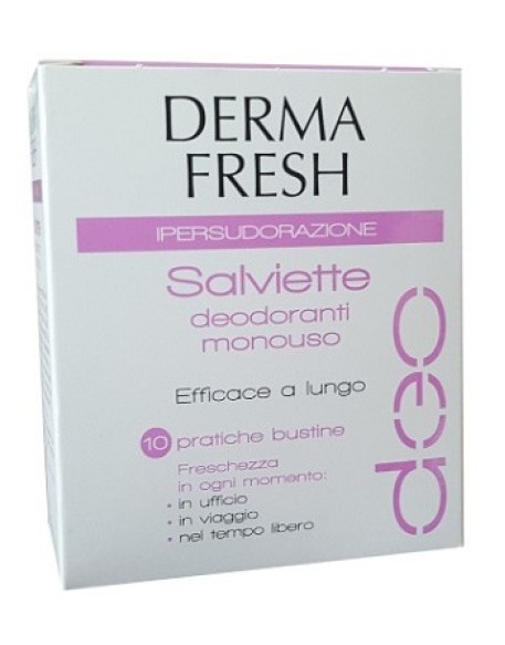 DERMAFRESH IPERSUDORAZIONE 10 SALVIETTINE DEODORANTI