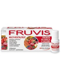 FRUVIS MULTI-VEGETALFRUIT PRONTA RICARICA E VIGORE 12 FLACONCINI DA 10 ML