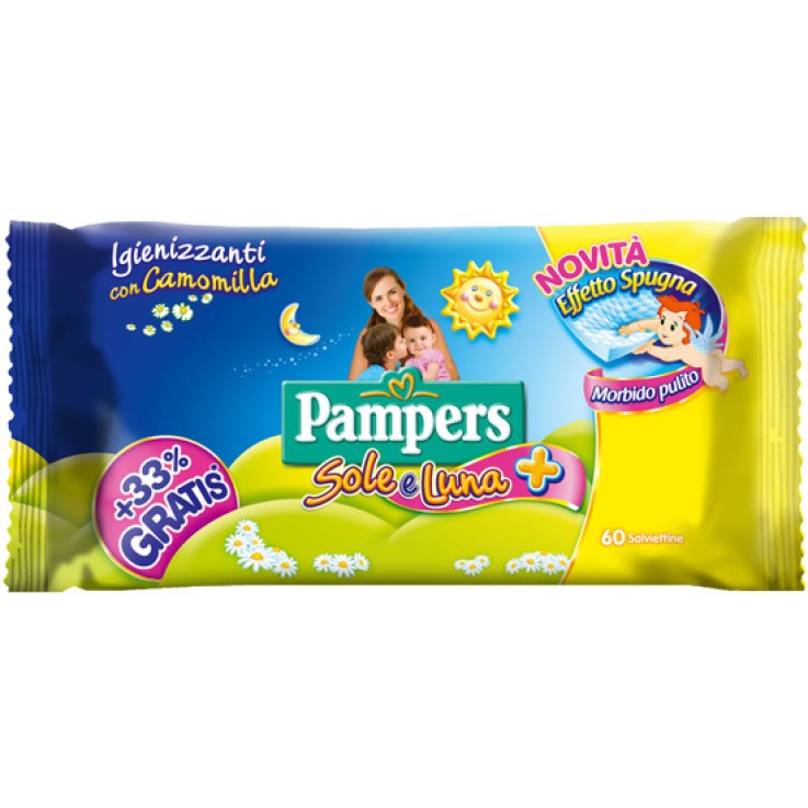 PAMPERS WIPES SOLE & LUNA EFFETTO SPUGNA 60 SALVIETTE PAMPERS WIPES SOLE & LUNA EFFETTO SPUGNA 60 SALVIETTE