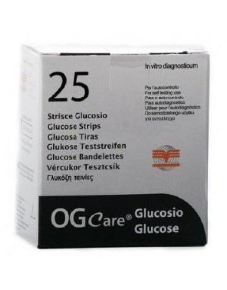 STRISCE MISURAZIONE GLICEMIA OGCARE 25 PEZZI