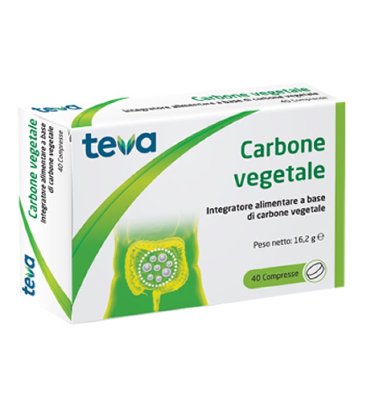 CARBONE VEGETALE TEVA 40 COMPRESSE 16,2 G CARBONE VEGETALE TEVA 40 COMPRESSE 16,2 G