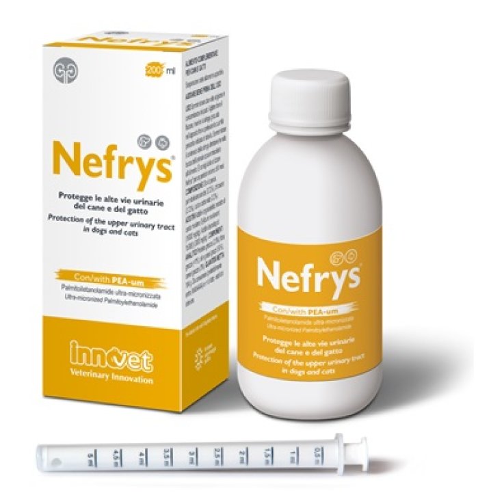 NEFRYS FLACONE 200 ML CON SIRINGA DOSATRICE CANE E GATTO NEFRYS FLACONE 200 ML CON SIRINGA DOSATRICE CANE E GATTO