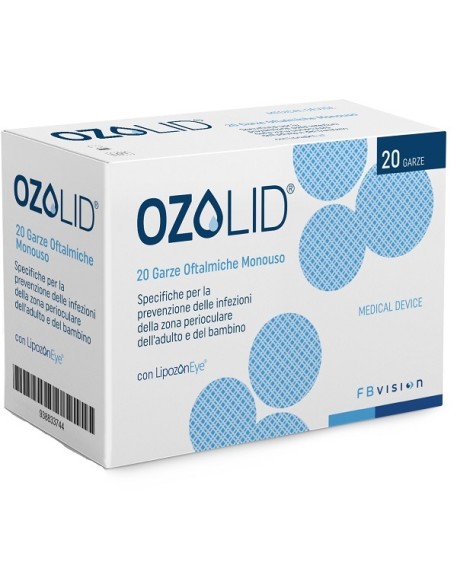 GARZA OZOLID OFTALMICA TNT CON OLIO OZONIZZATO IN FOSFOLIPIDI LIPOZONEYE 20 PEZZI