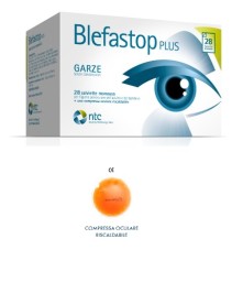 BLEFASTOP PLUS GARZA IN COTONE PIEGATA CON FILO DI BARIO 28SALVIETTE MONOUSO + 1 COMPRESSA OCULARE RISCALDABILE