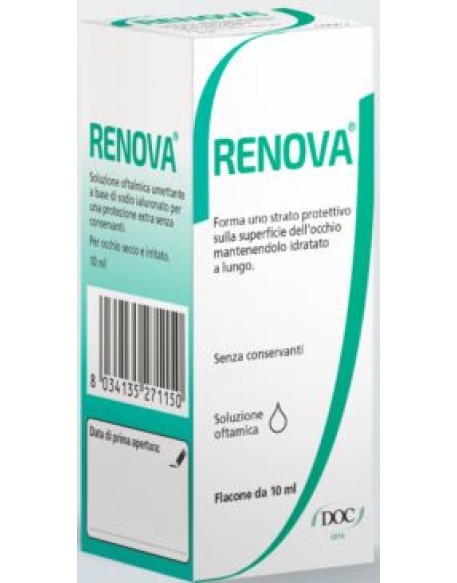 RENOVA COLLIRIO SOSTITUTO LACRIMALE A BASE DI ACIDO IALURONICO 0,4% FLACONE DA 10 ML SENZA CONSERVANTI