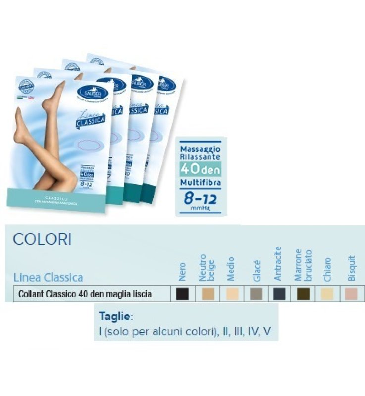 SAUBER COLLANT 40 DENARI COLORE MEDIO MAGLIA LISCIA 2 LINEACLASSICA