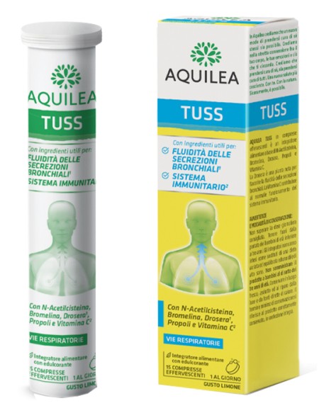 AQUILEA TUSS 15 COMPRESSE EFFERVESCENTI 90 G