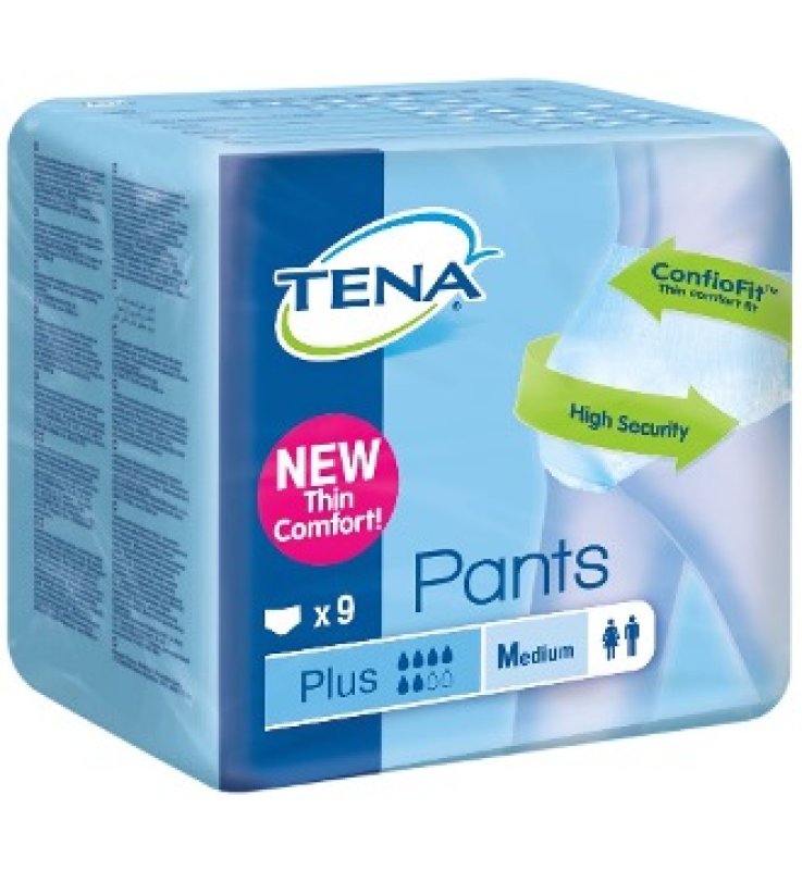 PANNOLONE PULL-UP TENA PANTS PLUS TAGLIA MEDIUM 9 PEZZI